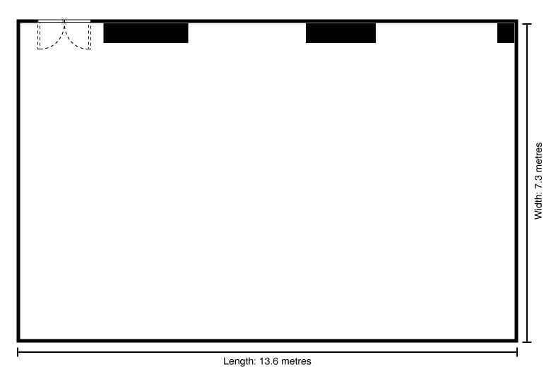 Floor plan of Bilik 1 Meeting Room at The RuMa Hotel and Residences