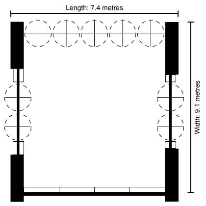 Floor plan of the Pavilion 1 Meeting Room at The RuMa Hotel and Residences