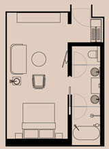 Corner Studio Floorplan